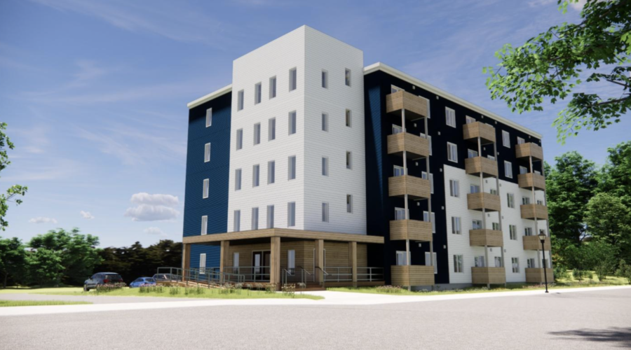 Architectural rendering only; subject to change. Rendering courtesy of DORA Construction and PDS.